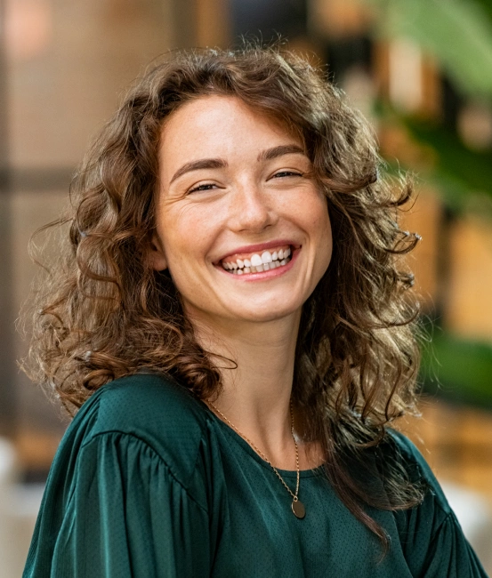 Smiling patient showcasing cosmetic dentistry results